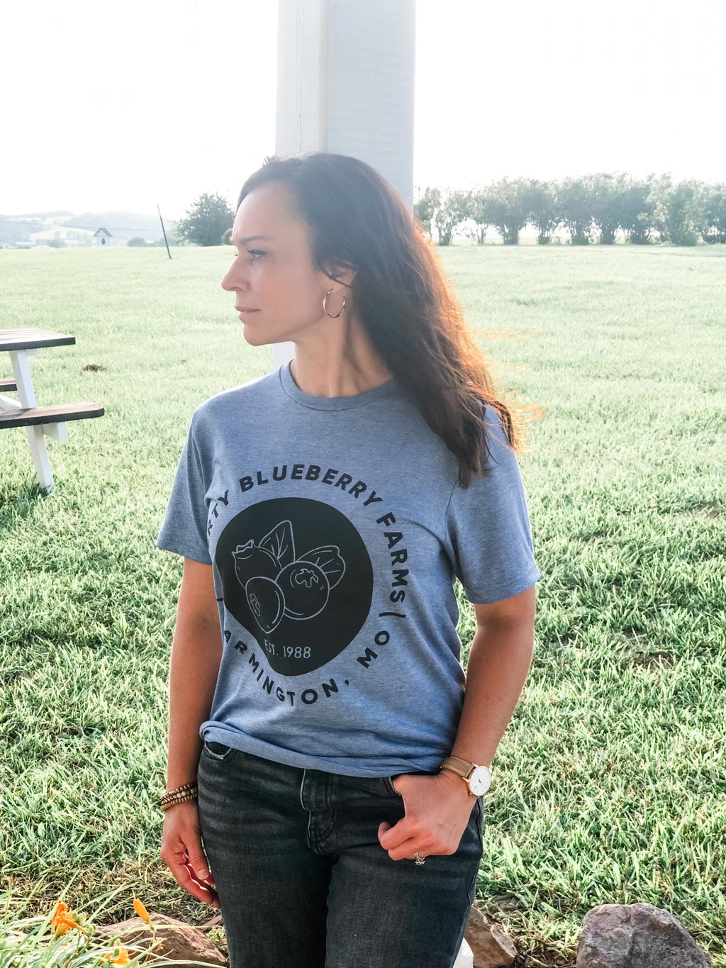 Liberty Blueberry Farms T-Shirt - Indigo Blue - Liberty Blueberry Farms