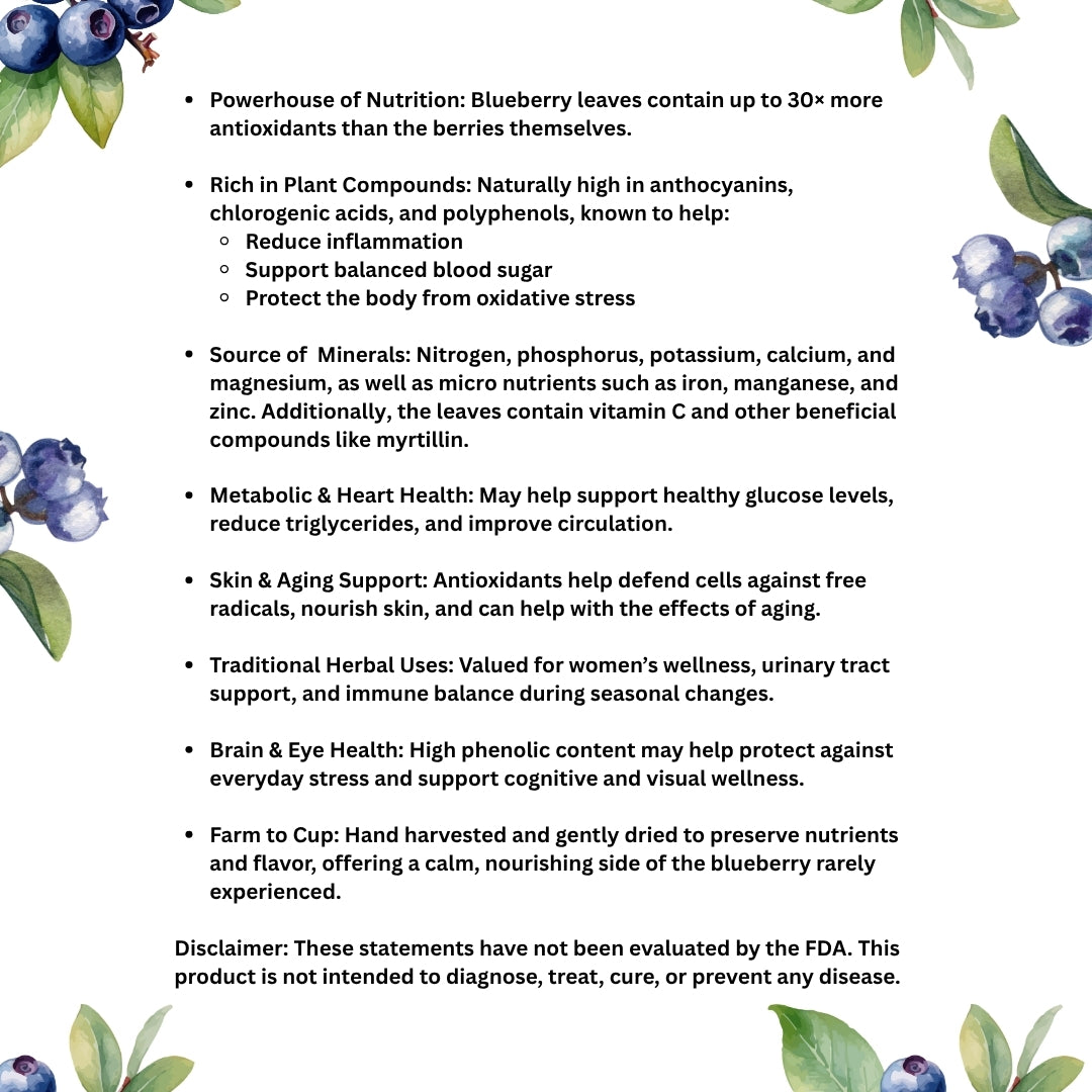 Blueberry Crumble Loose Leaf Tea - Liberty Blueberry Farms